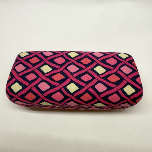 Vera Bradley Pink Print Eyeglasses Case with spare lenses - Picture 3 of 6